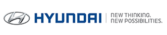 現代自動車ロゴ。Hyundai, new thinking, new possibilites